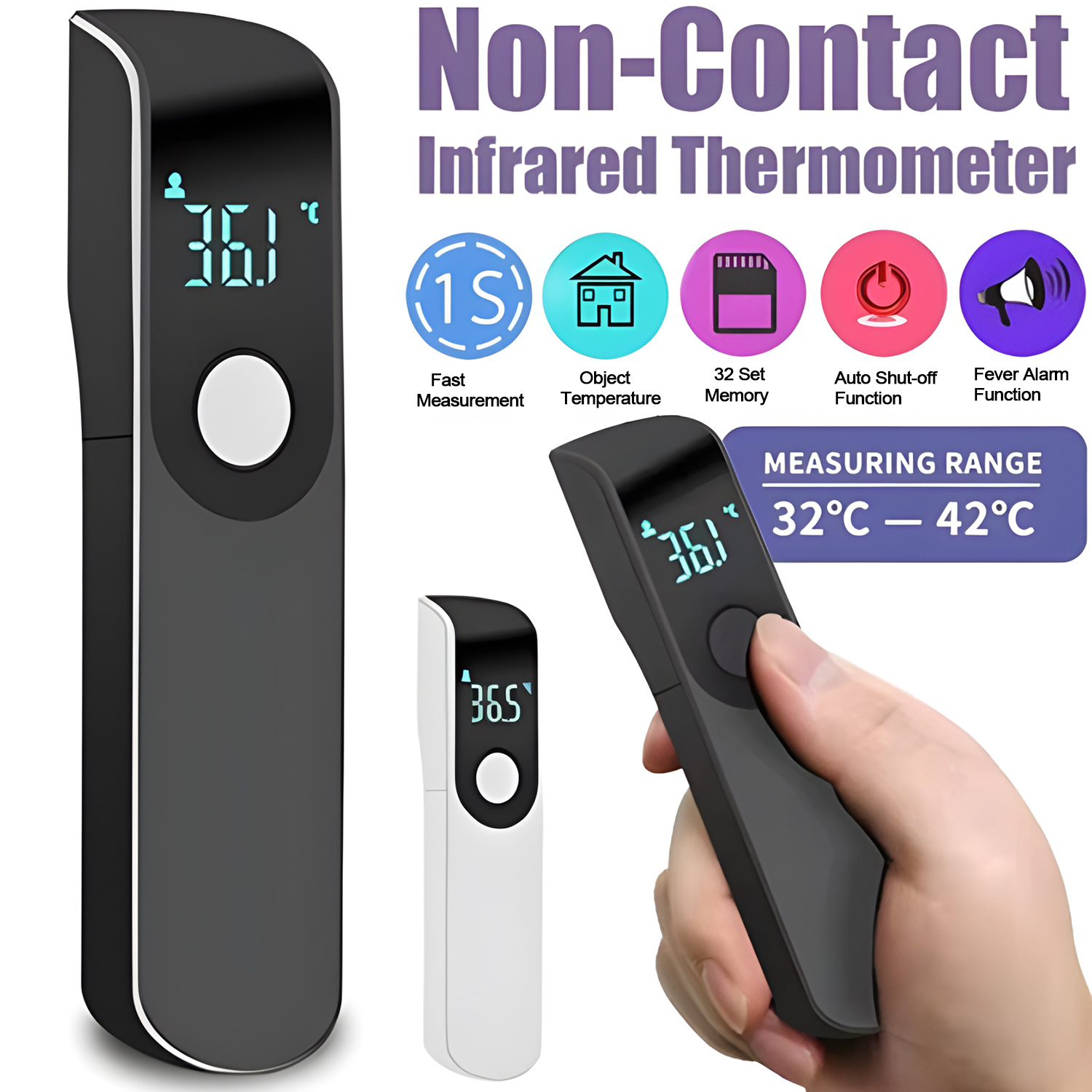 Digital Thermometer Infrared - Small Thermometer Medical Infrared Fever Forehead